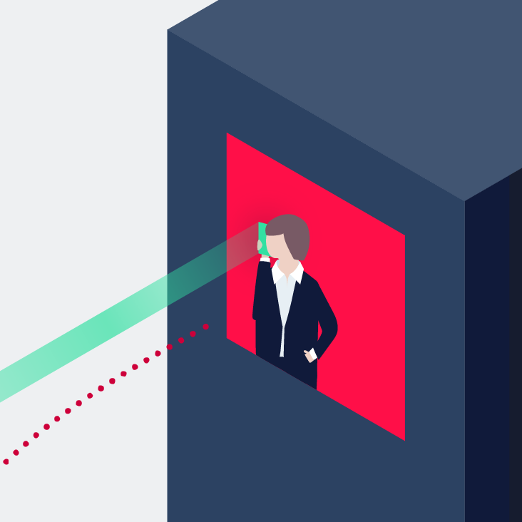 Illustration zum Thema Reflexion